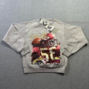 Vtg 90s Kansas City Chiefs Sweatshirt NWT Youth M Lee Sport Derrick Thomas 58